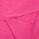 Mousseline de 100% soie unie rose