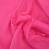 Mousseline de 100% soie unie rose