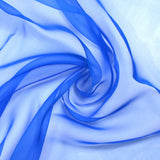 Mousseline de 100% soie unie bleu azur