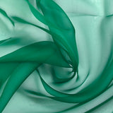 Mousseline de 100% soie unie vert