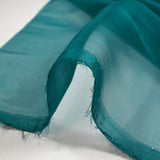 Mousseline de 100% soie unie bleu canard