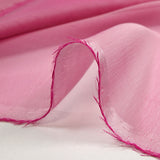 Mousseline 100% soie unie rose clair changeant fuchsia