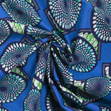Coton imprimé ethnique Beilen fond bleu