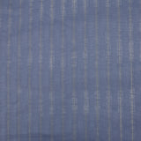 Coton lin rayé Lurex doré fond bleu barbeau