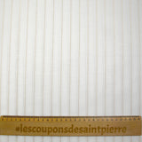 Coton lin rayé Lurex doré fond blanc
