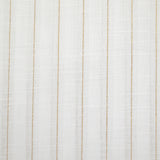 Coton lin rayé Lurex doré fond blanc