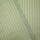 Coton lin rayé Lurex doré fond vert pastel