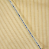 Coton lin rayé Lurex doré fond crème brûlée