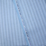 Coton lin rayé Lurex doré fond bleu layette