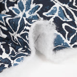 Coton matelassé double face sous la mer bleu au mètre