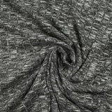 Maille côtelée chinée fine noir et blanc
