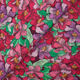 Pink floral constellation print cotton