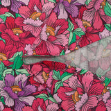Pink floral constellation print cotton