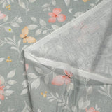Coton imprimé fleurs magiques fond gris