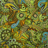Green cashmere labyrinth print cotton