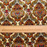 Jersey de velours blazon feu fond crème