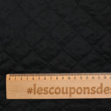 Matelassé viscose à carreaux fin noir