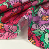 Pink floral constellation print cotton