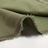 Lin viscose vert militaire
