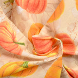 Pumpkin printed polycoton