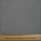 Algodón Vichy negro de 3 mm
