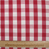 Coton Vichy 25mm rouge