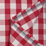 Coton Vichy 25mm rouge