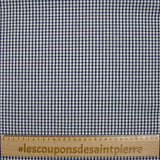 Coton Vichy 3mm bleu marine