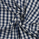 Coton Vichy 9mm bleu marine