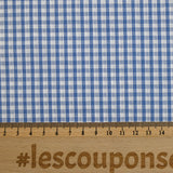 Coton Vichy 3mm bleu clair