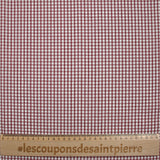 Algodón Vichy 3 mm Burdeos
