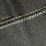 Tissu tailleur laine mélangée sergé grège et anthracite