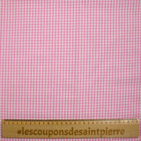 Algodón de 3 mm rosa gingham