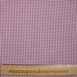 3 mm Plum Gingham Algodón