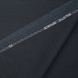 Tejido para traje fantasía mezcla lana azul oscuro y negro