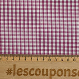 3 mm Plum Gingham Algodón