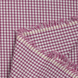 3 mm Plum Gingham Algodón