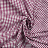 3 mm Plum Gingham Algodón