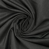 Tela de traje elegante mezcla lana gris plateado con fondo negro