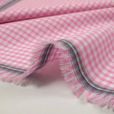 Algodón de 3 mm rosa gingham