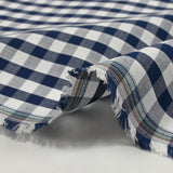 Coton Vichy 9mm bleu marine