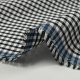 Algodón Vichy negro de 3 mm