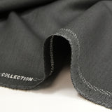 Tissu tailleur laine mélangée sergé noir et gris