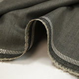 Tissu tailleur laine mélangée sergé grège et anthracite