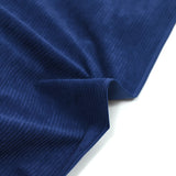 Sapphire ribbed polyester velvet