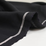 Tissu tailleur laine mélangée sergé bleu nuit