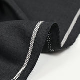 Tissu tailleur laine mélangée sergé gris foncé