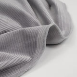 Velours côtelé coton 2 mm gris perle