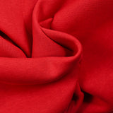 Tissu sweat minkee épais rouge
