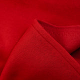 Tissu sweat minkee épais rouge